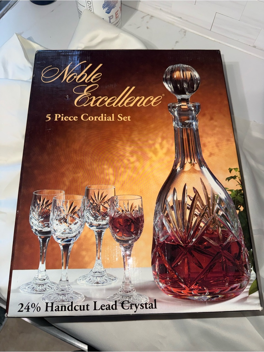 Noble Excellence 5-Piece Cordial Set in Clear Crystal